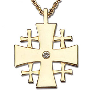 M-31 Jeweled Jerusalem Cross Pendant