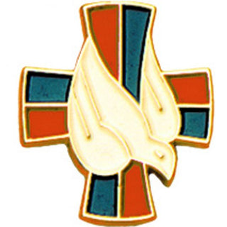 B-25 Cross & Dove Confirmation Lapel Pin
