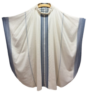 WHITE WOVEN CHASUBLE & UNDERS - UCG1-BS1-WH