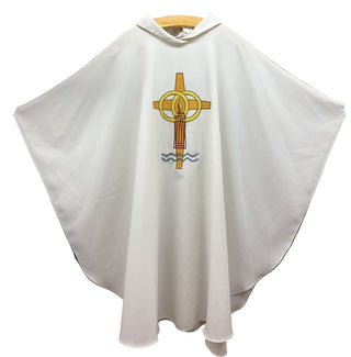 WHITE WEDDING CHASUBLE & STOLE - UCG1-DE2-WH