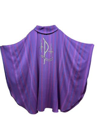 PURPLE WOVEN CHASUBLE & UNDERS - UCG1-MB1-GR