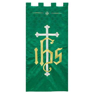 Banner - Green IHS Cross Design - VC730