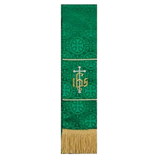 Bookmark - Green IHS Cross Design - VC732