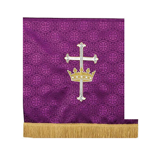 Pulpit Scarf - Purple Cross and Crown Design - VC739