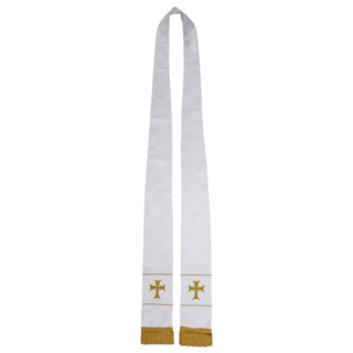 Stole - White Cross Design - VC749