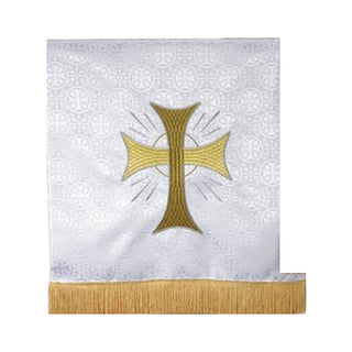 Pulpit Scarf - White Cross Design - VC751