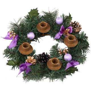 Purple Ribbon Advent Wreath - VC903