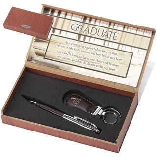 W-111 Graduation Ball Pen/Leather Keyring