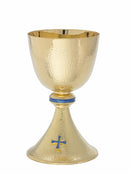 Chalice with Bowl Paten, Textured - A-2084G