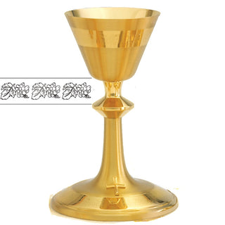 Chalice with Scale Paten, Engraved Design - A-7334G