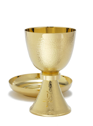 Chalice with Bowl Paten - Textured - A-760G