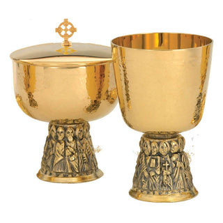 A-2400G Chalice (hammered) w/ Bowl Paten