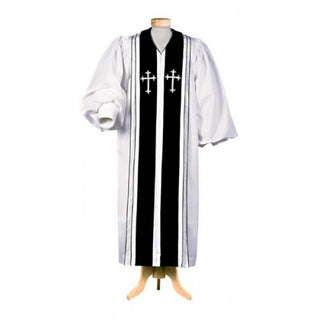 A504 Pulpit Robe - White/Black