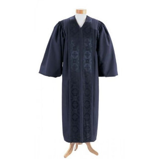 A513 Pulpit Robe - Black Brocade Panels