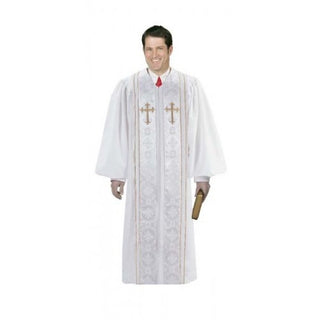 A516 Pulpit Robe- White Brocade Panels
