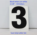 Sure Grip Letter Sets - Black letters on white - ALB129