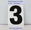 Sure Grip Letter Sets - Black letters on white - ALB139