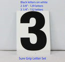 Sure Grip Letter Sets - Black letters on white - ALB281