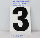 Sure Grip Letter Sets - Black letters on white - ALB291