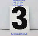 Sure Grip Letter Sets - Black letters on white - ALB572