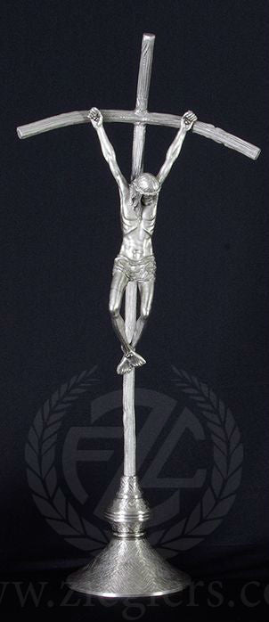 Altar Cross Nickel Plated Cast - ZZ1950