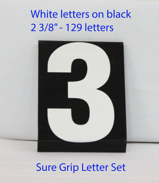 ALW129 White letters on blk