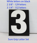 Sure Grip Letter Sets - White letters on black - ALW281