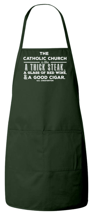 APR-KN10 G.K. Chesterton Apron (Green)