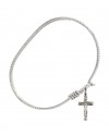 0672 Crucifix Bangle Bracelet, Available in multiple sizes and designs