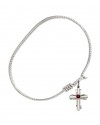 0675STN1 Cross Bangle Bracelet, Available in multiple sizes and designs