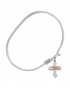 0675STN11 Cross Bangle Bracelet, Available in multiple sizes and designs