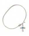 0675STN12 Cross Bangle Bracelet, Available in multiple sizes and designs