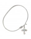 0675STN3 Cross Bangle Bracelet, Available in multiple sizes and designs