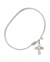 0675STN4 Cross Bangle Bracelet, Available in multiple sizes and designs