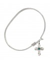 0675STN5 Cross Bangle Bracelet, Available in multiple sizes and designs