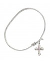 0675STN6 Cross Bangle Bracelet, Available in multiple sizes and designs