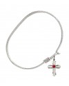 0675STN7 Cross Bangle Bracelet, Available in multiple sizes and designs