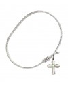 0675STN8 Cross Bangle Bracelet, Available in multiple sizes and designs