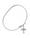 0675STN9 Cross Bangle Bracelet, Available in multiple sizes and designs