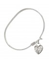 3402 Guardian Angel Heart Bangle Bracelet, Available in multiple sizes and designs