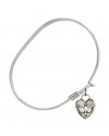 3405 Confirmation Heart Bangle Bracelet, Available in multiple sizes and designs