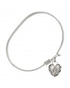 3408 O/L of Guadalupe Heart Bangle Bracelet, Available in multiple sizes and designs