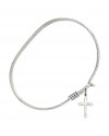 4158C Cross Charm Bangle Bracelet, Available in multiple sizes and designs