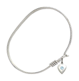 4158HSTN3 Heart Bangle Bracelet, Available in multiple sizes and designs