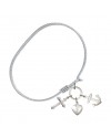 4158 Faith, Hope & Charity Bangle Bracelet, Available in multiple sizes and designs