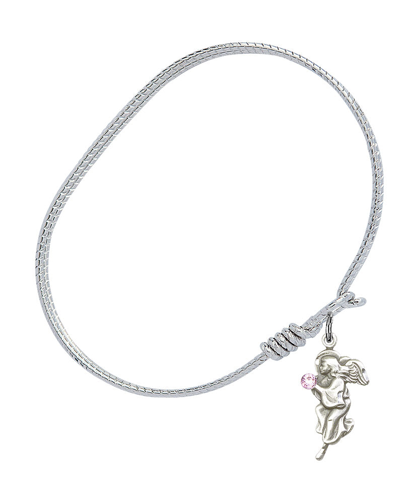 4260STN6 Guardian Angel Bangle Bracelet, Available in multiple sizes a ...