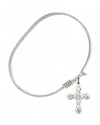 60363-STN3 Cross Bangle Bracelet, Available in multiple sizes and designs