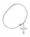 60363-STN4 Cross Bangle Bracelet, Available in multiple sizes and designs