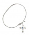 60363-STN9 Cross Bangle Bracelet, Available in multiple sizes and designs