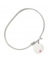 6222STN10 Plain Disc Bangle Bracelet, Available in multiple sizes and designs